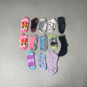 Polo & Power Puff Girls Women’s Athletic Performance Mismatched 13 Ankle Socks